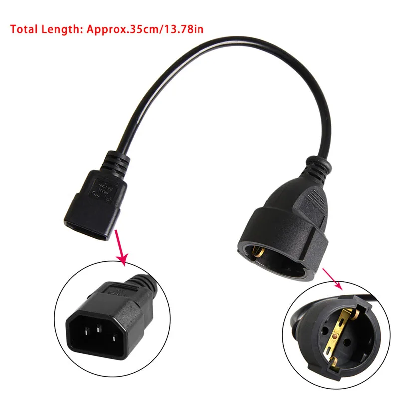 UPS/PDU Power Lead IEC 320 C14 Male To CEE7 Европейский женский адаптер кабель 35 см | Обустройство