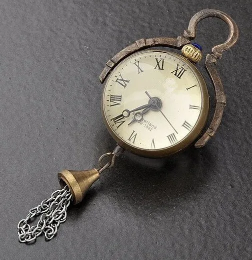 

antique chinese BRASS GLASS pocket watch BALL clock,can work,Free shipping