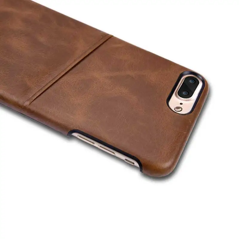 Бизнес Коровьей Натуральной Кожи Ретро Задняя Крышка для iPhone 7 Роскошь