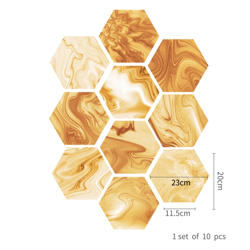 10 шт./компл. черно белая ванная комната Шестигранная Ткань Водонепроницаемая