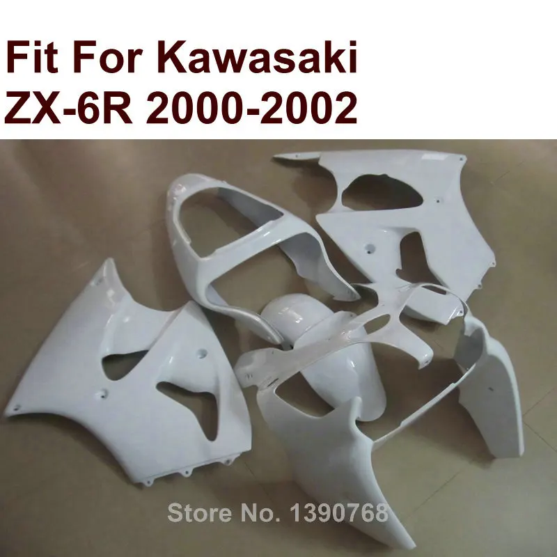 Комплект обтекателей для мотоцикла Kawasaki ZX6R белый 2000 2001 2002 Ninja ZX 6R 636 00 01 02