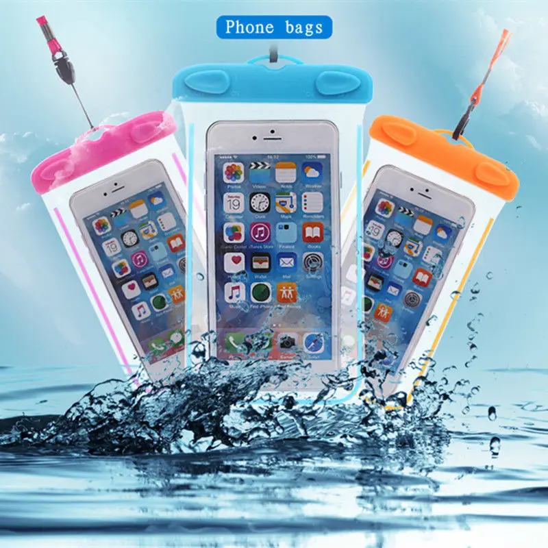 Outdoor portable Sports Waterproof phone case for Huawei P8 P9 Lite Plus Blackberry Sony s36h Swimming raining transparent Bags | Мобильные