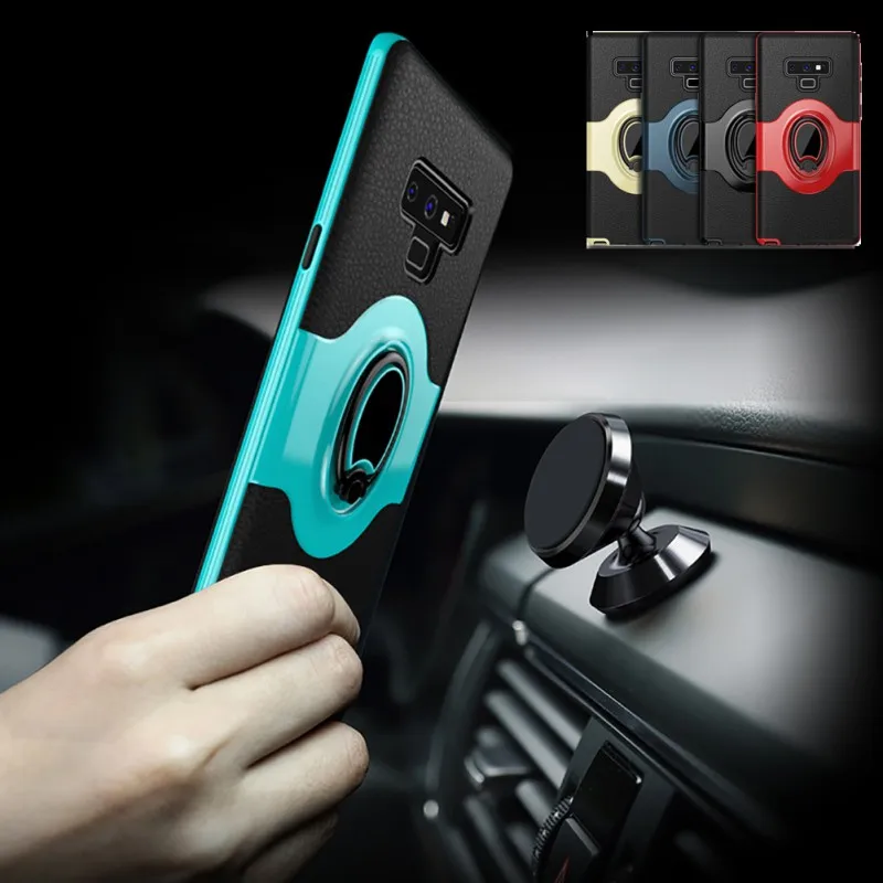 Multifunction Phone TPU Case For Samsung note9 Cover Luxury Magnetic Kickstand Ring Holder | Мобильные телефоны и