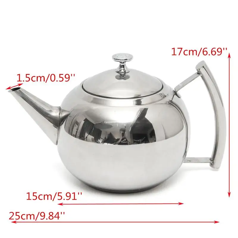 1.5L/2L прочный Нержавеющая сталь кофейник, чайник холодной воды с фильтром Чай лист фильтр-инфузор польский дома моды