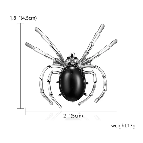 Spider Stone RINHOO модные броши пауки с желтой Пчелой для Мужчин, Ювелирные изделия с героями мультфильмов, модные женские броши для мужчин - Окраска металла: Spider Stone