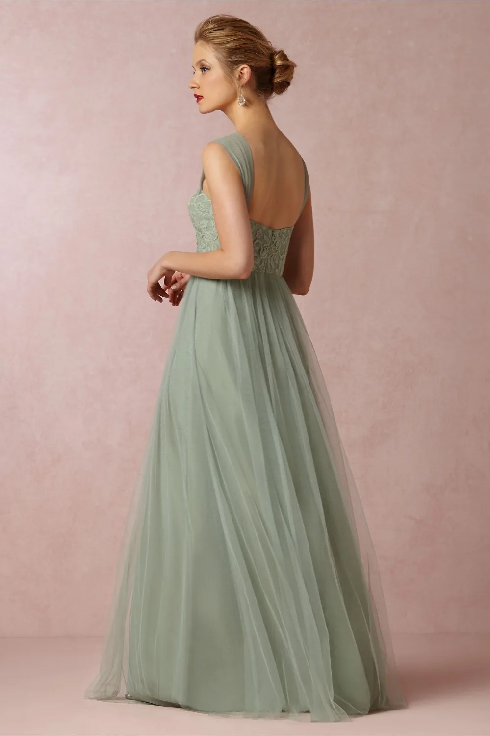 Платье Vestido милое длина до пола с поясом Vestidos Para Madrinhas 2018 мятные зеленые платья для