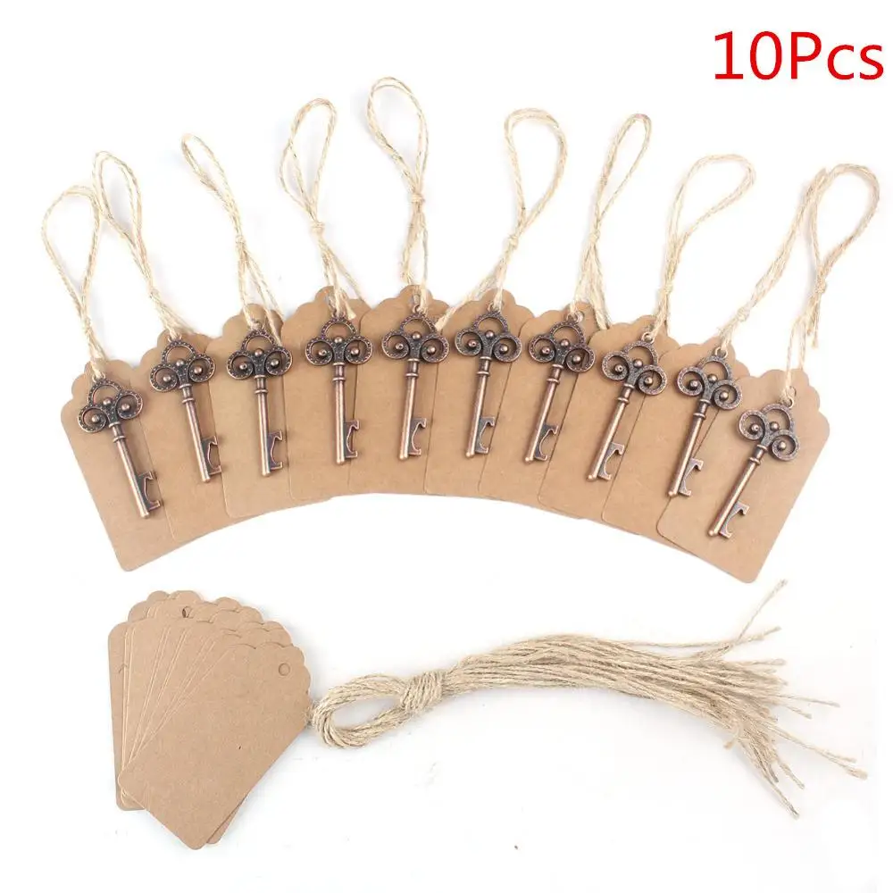 10 Key and Blank tag OurWarm 10 шт. Рождественские елочные украшения в виде Санта-Клауса, Новогодние товары, Подарочные бирки, подвесные украшения на елку, navidad - Цвет: 10 Key and Blank tag
