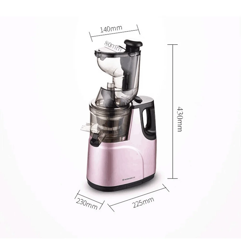 

High Quality Wide Big Mouth Feeder Whole Apple Slow Juicer Low Speed Fruit Vegetable Citrus Juice Extractor Squeezer