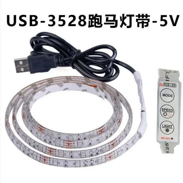 RGB Лента светодиодная Водонепроницаемая с USB 5 В 3528 SMD 50 см 100 200 см|tv background light|flexible