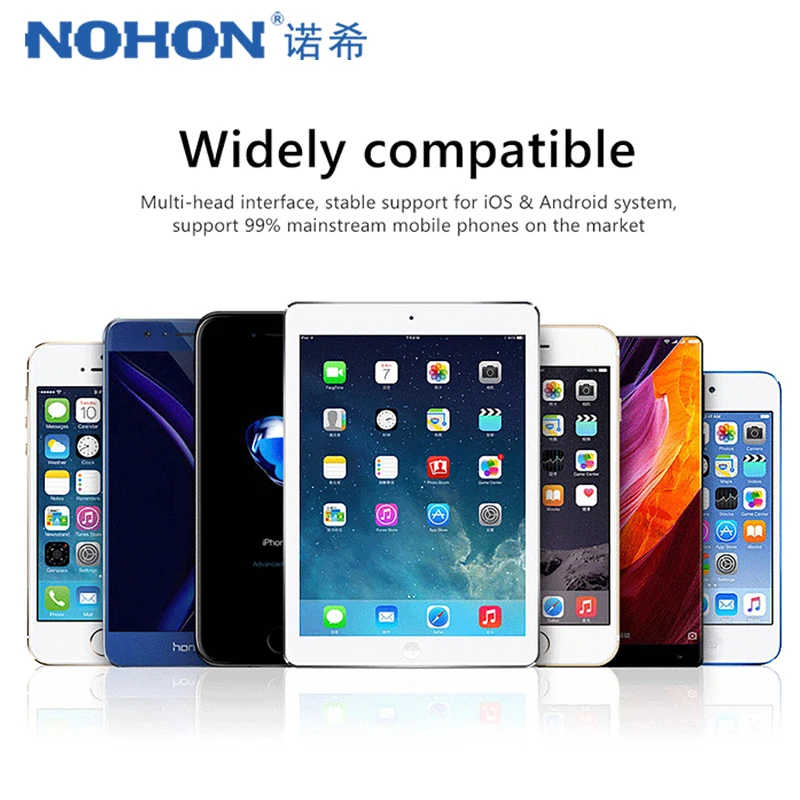 Кабель для зарядки NOHON 3 в 1 USB iphone 6s 7 8 X XS Type C Micro Android Samsung S8 S9 Huawei зарядный