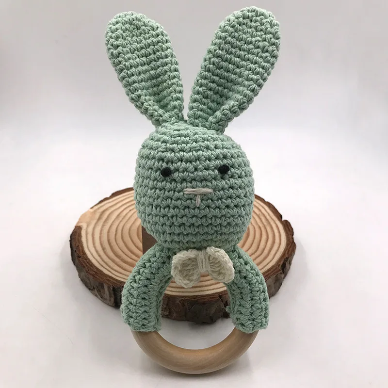 Style 8 Chivry Baby Прорезыватель кольцо кроше кролик жевательный безопасный Прорезыватель для зубов деревянный Прорезыватель натуральный новорожденный Кролик Браслет для прорезывания зубов игрушки подарок - Цвет: Style 8
