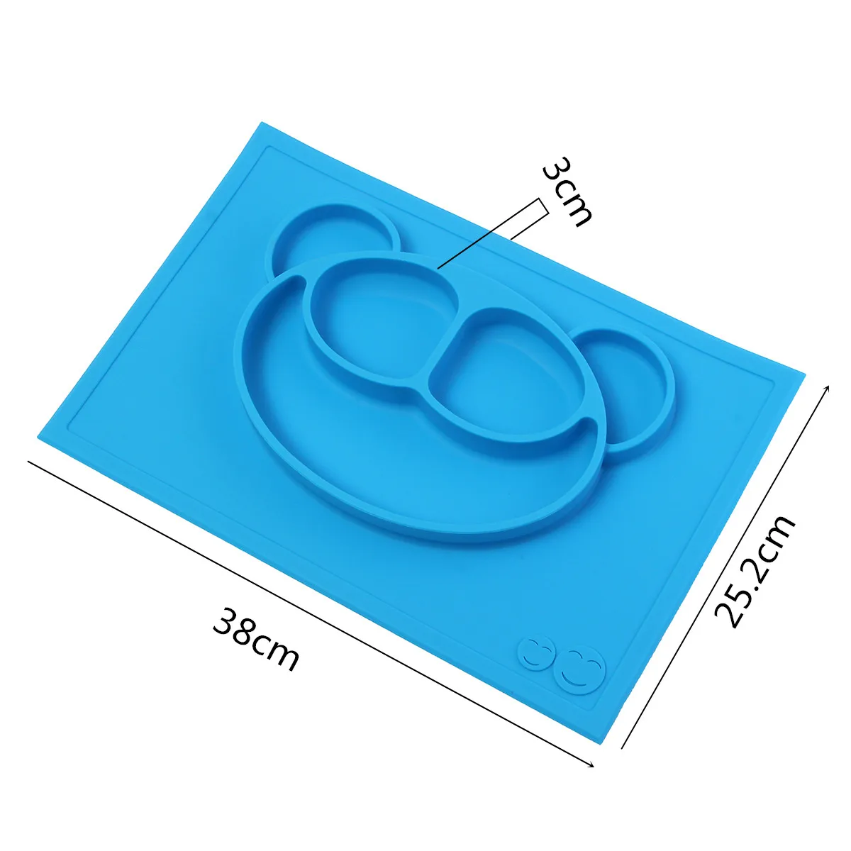 Разделить блюдо чаша Таблички Новый Дети Еда столовых Цельный силиконовый