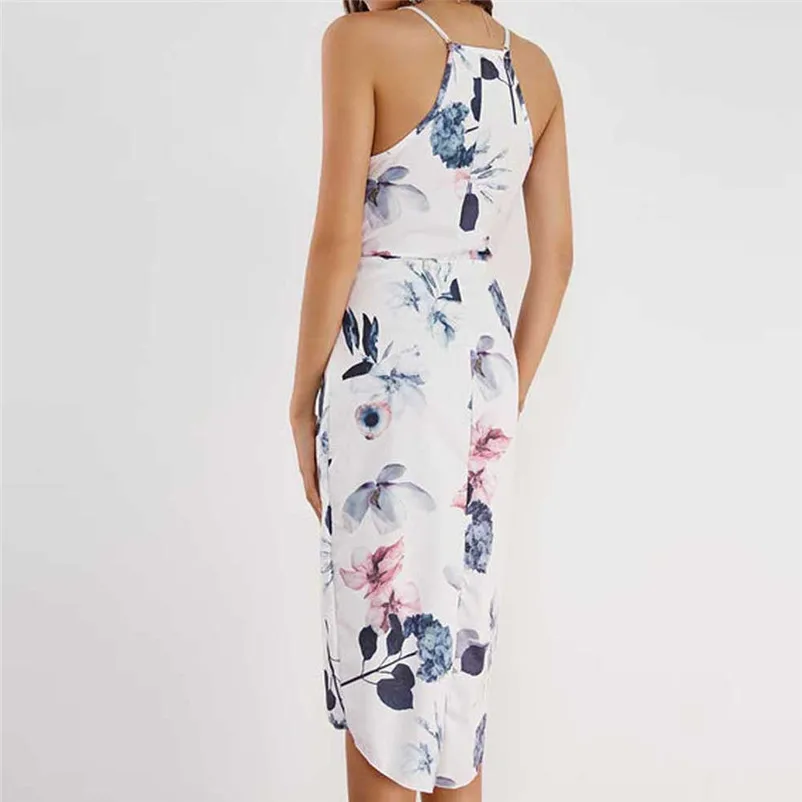 Модное летнее платье 2018 пляжное Для женщин сексуальный v-образный вырез