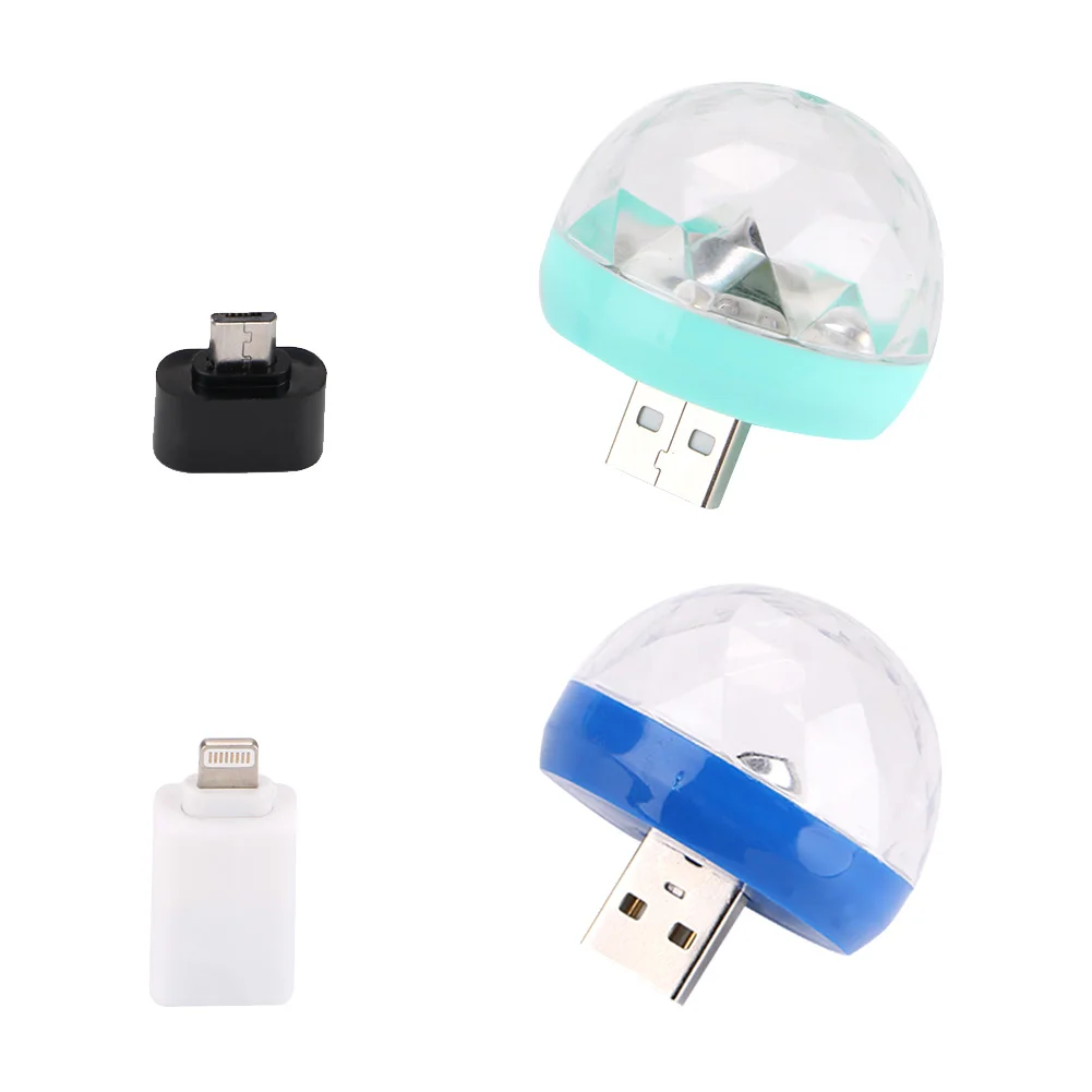 Мини USB дискотека свет вечерние украшения для дома хрустальный магический шар эффект сценическая лампа диско шар с адаптером USB Android/Apple