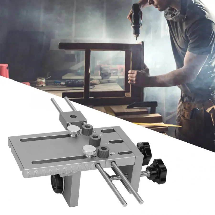

3 in 1 Dowelling Jig Drill Guide Kit Self Centering Hole Puncher Set with 600mm Extension Rod Dowelling Jig