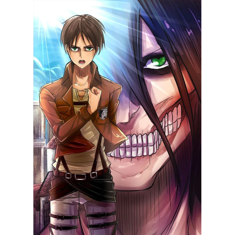 Новая блестящая вышивка с героями мультфильмов Attack On Titan 2019 5d алмазная картина