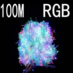 RGB цвет 100 метров 800 LED Рождественские огни 8 режимов для декоративных рождественских праздников, свадебных вечеринок для использования в помещениина открытом воздухе