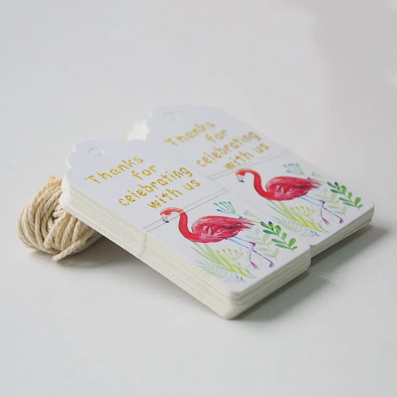 20 шт. Фламинго бирка Свадебные украшения спасибо за празднование с нами