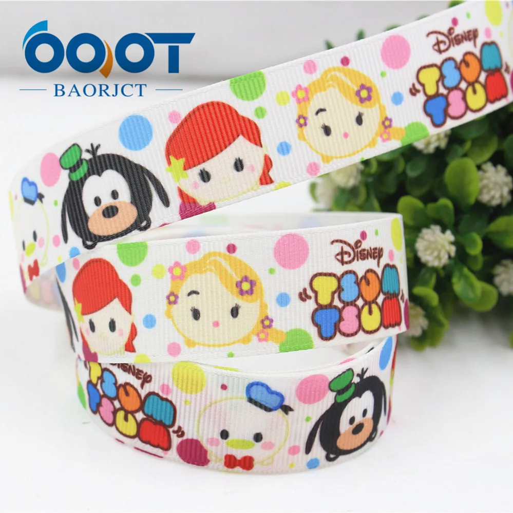 OOOT BAORJCT 175227 22 мм 10 ярдов Мультяшные ленты термопечать grosgrain Свадебные аксессуары