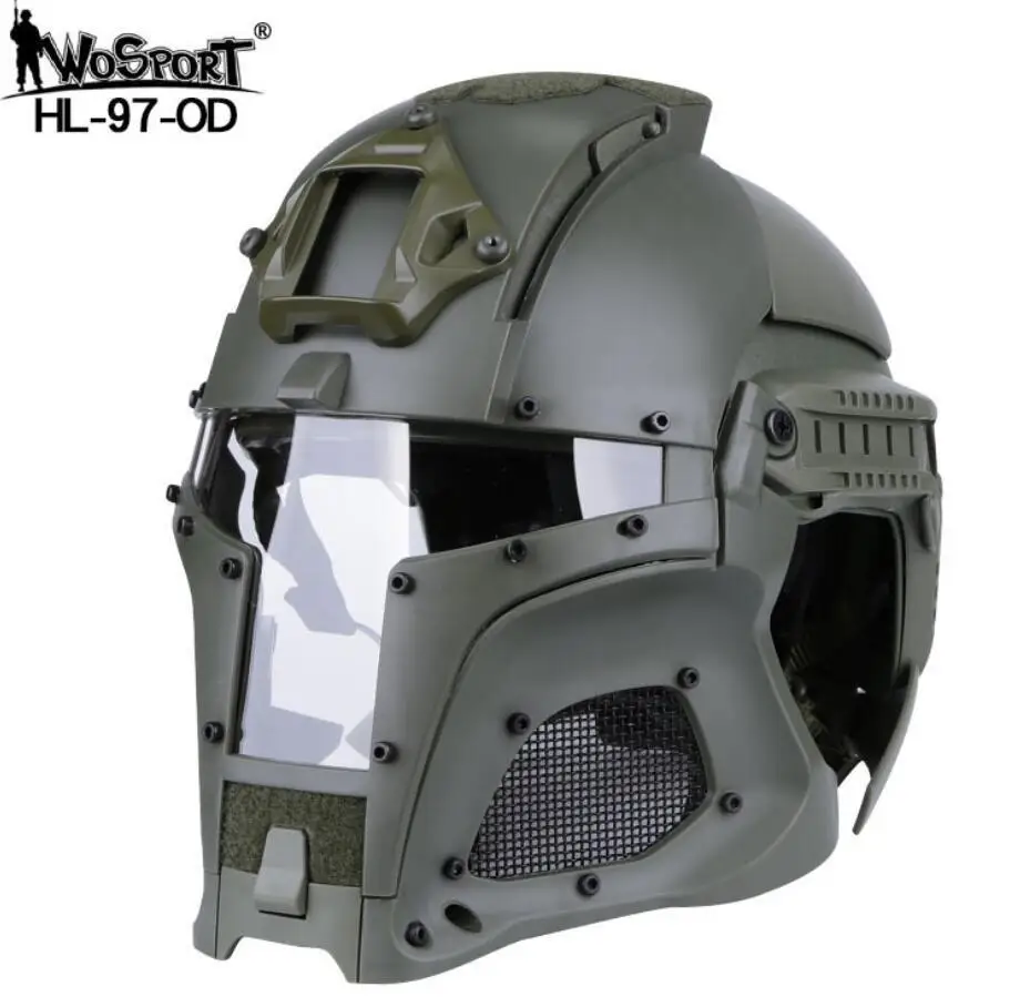 od Wosport airsoftsport Тактический шлем военные пулезащитные шлемы Спортивные армейские Combat Airsoft Пейнтбол Охотничьи мужские универсальные черные - Цвет: od