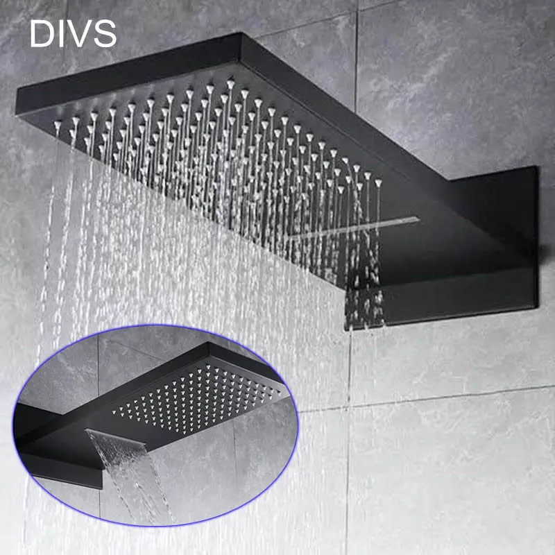 Ванная комната аксессуары дождь водопад в стене душевая головка со встроенной