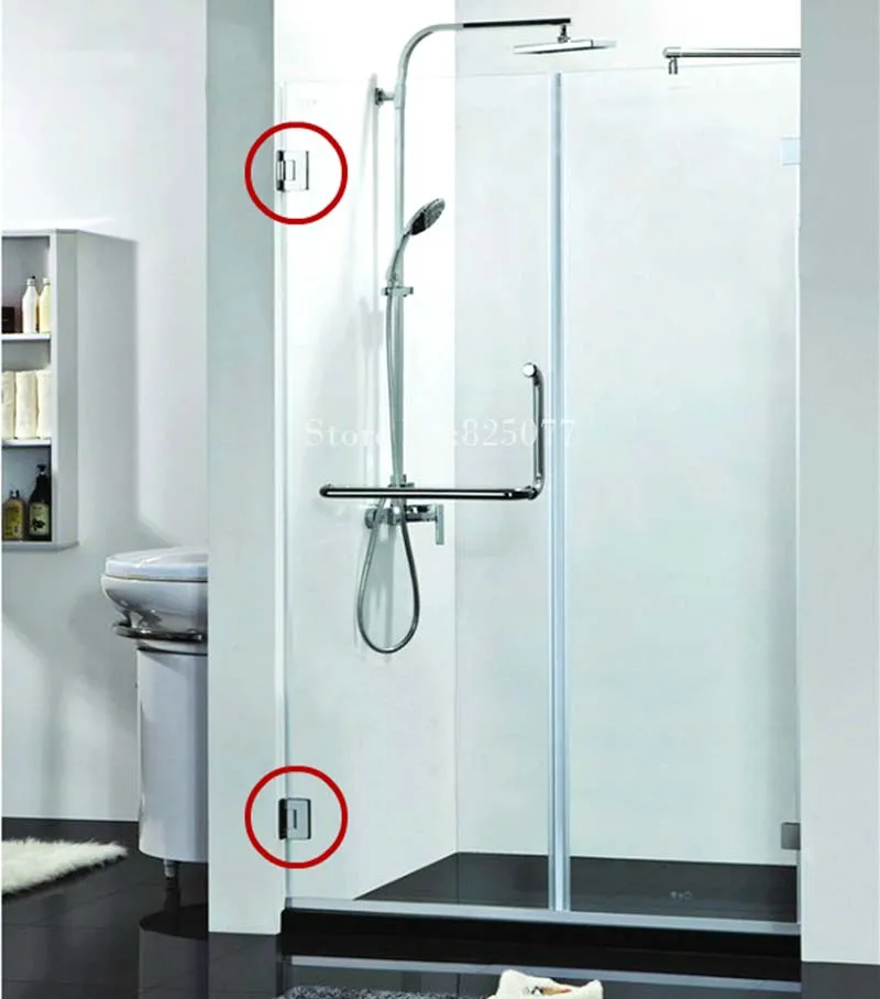 Новинка 304 дверные петли из нержавеющей стали для душа и стекла 90 градусов от