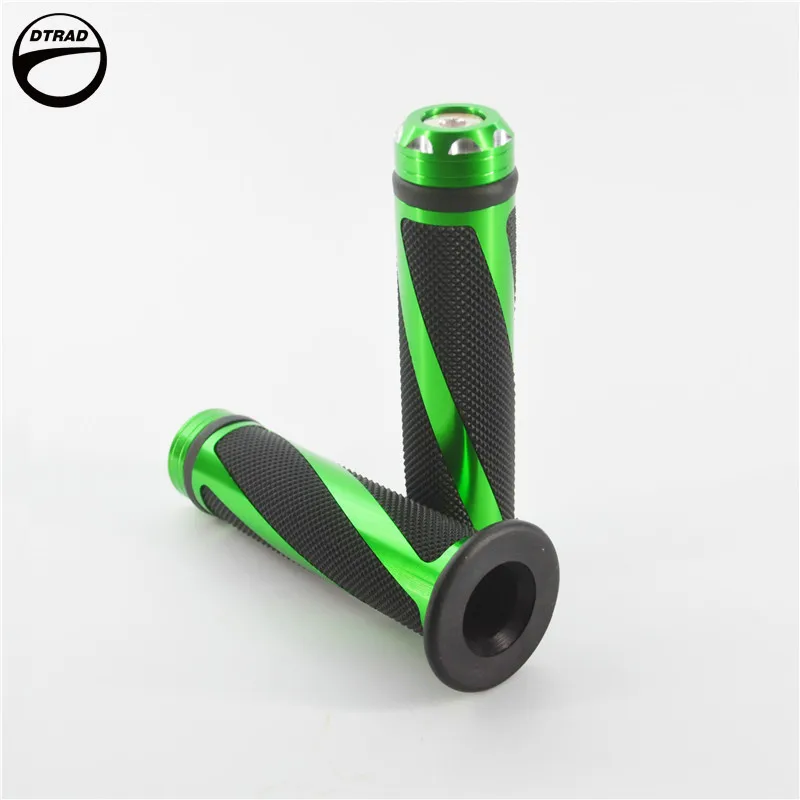 Universal 7/8" 22mm Motorcycle Handlebar Grips motocross CNC Aluminum& Rubber GEL Handle Bar Grips