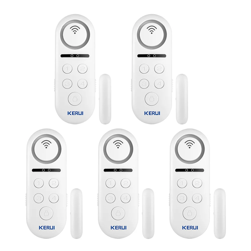 5pcs KERUI 1 шт. в партии 120dB Wifi беспроводной датчик двери, окна Дверной звонок приветственная система сигнализации приложение дистанционное управление детектор домашней безопасности - Цвет: 5pcs