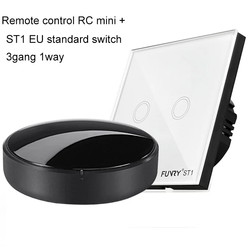RC and ST1 Switch-2 funry RC Мини Smart Switch WI-FI Беспроводной Дистанционное управление переключатель RF433MHZ/315 мГц Умный дом автоматизации для IOS/Android - Цвет: RC and ST1 Switch-2