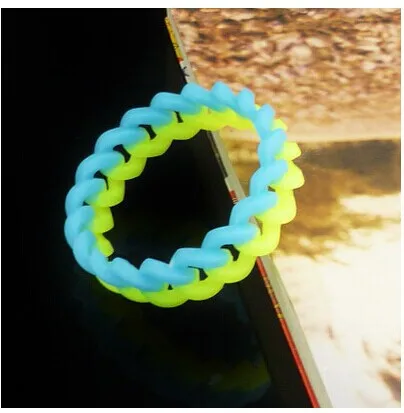 Fluorescent color candy-colored twist fettuccine mixed colors hit the bracelet | Украшения и аксессуары