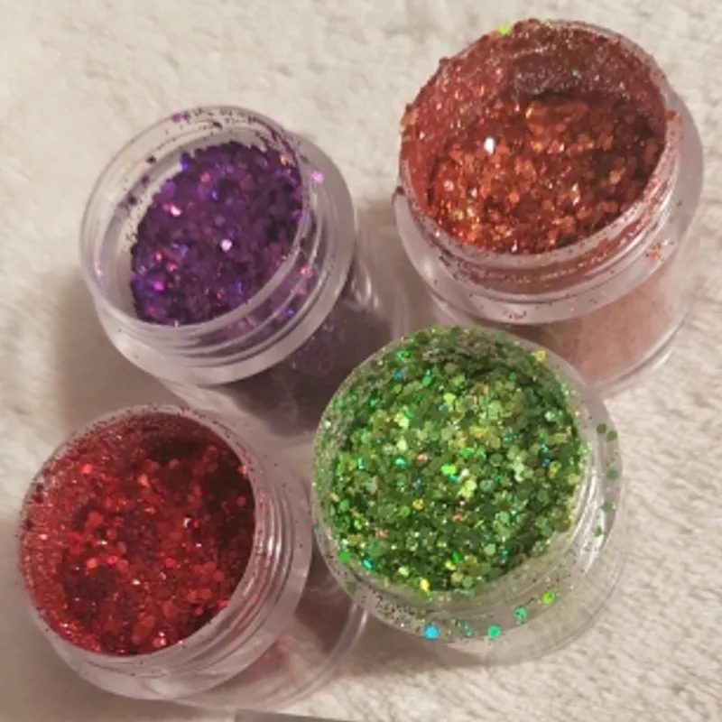1 коробка 10 мл голографические пайетки для ногтей хлопья 12 цветов смешанные ультра-тонкие Красочные голограммы Блеск Порошковая голографическая хлопья для ногтей 10 г