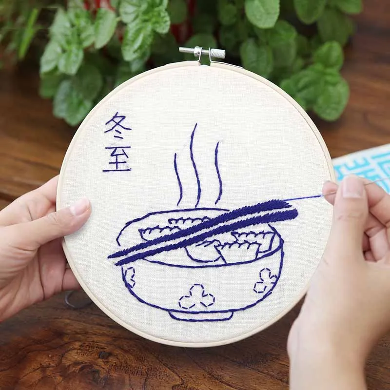 Китайские простые наборы для вышивки начинающих цветок рукоделия крестиком с