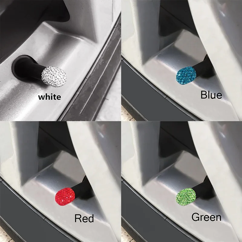 4 шт. хрустальные колпачки вентиля шины для автомобильных колес крышки Volkswagen VW