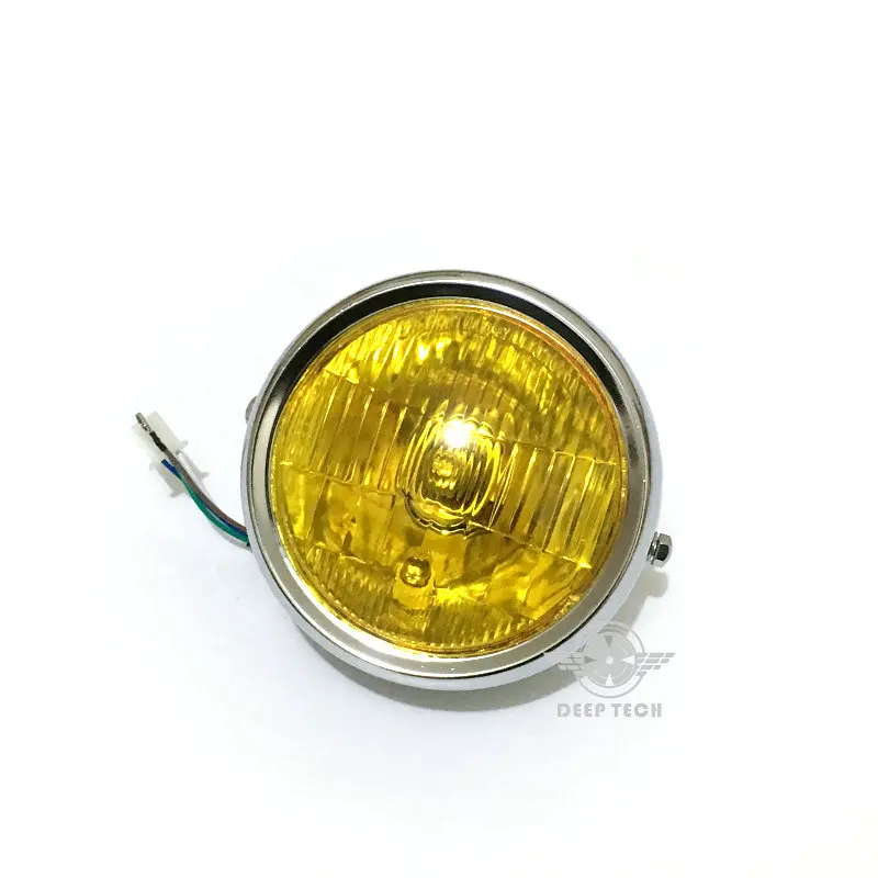 Мотоциклетный головной светильник для Honda Cafe Racer винтажный круглый хромированный