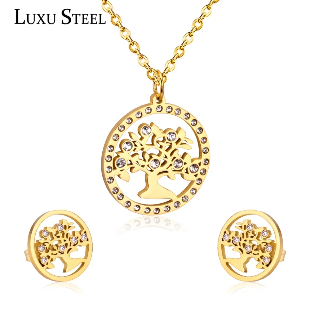 Комплект ювелирных изделий из Кубического циркония LUXUSTEEL классические украшения