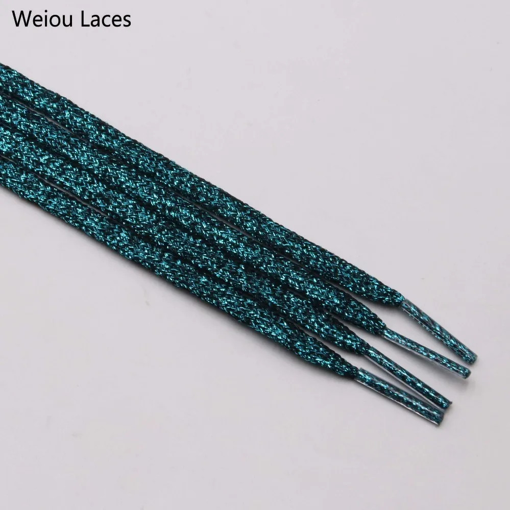 2370 Malachite green Weiou Мерцающие Металлические блестящие плоские шнурки сверкающие Блестящие ботиночки для парусиновых кроссовок спортивные ботинки обувь - Цвет: 2370 Malachite green