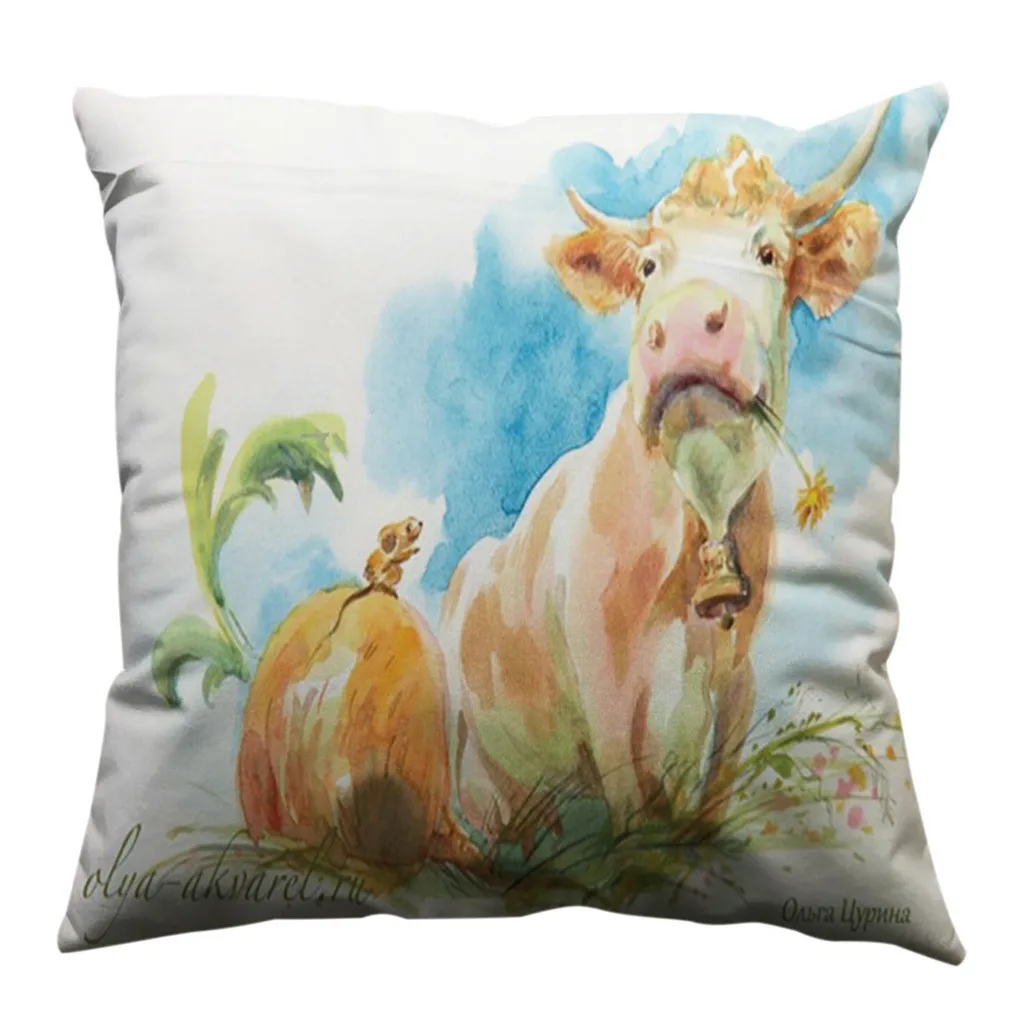 Новая популярная наволочка с изысканным принтом супер мягкая квадратная поясная