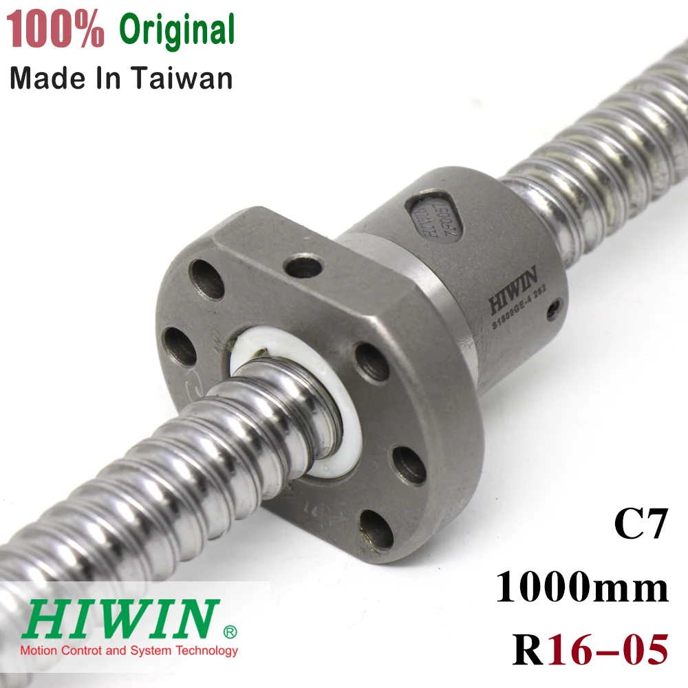 HIWIN 1605 C7 1000 мм шариковые винты 5 свинцовые с шариковой гайкой и концевой