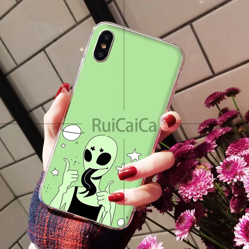 Ruicaica стильный мультяшный alien Роскошный Уникальный Дизайн чехол для телефона Apple
