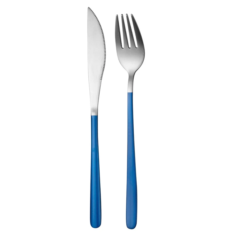 knife fork D JueQi набор посуды столовые приборы из нержавеющей стали 304 посуда кухонная посуда включает нож вилка чайные ложки 18/10 - Цвет: knife fork D