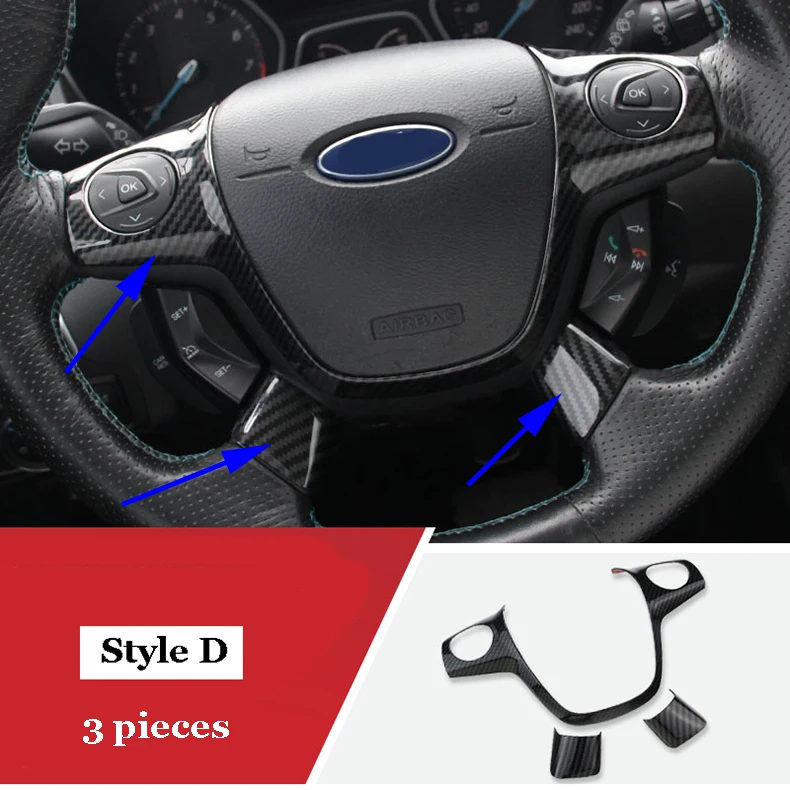 Для Ford Escape Kuga 2013 для Focus MK3 2012 2013 Защита внутреннего рулевого колеса накладка наклейка аксессуары