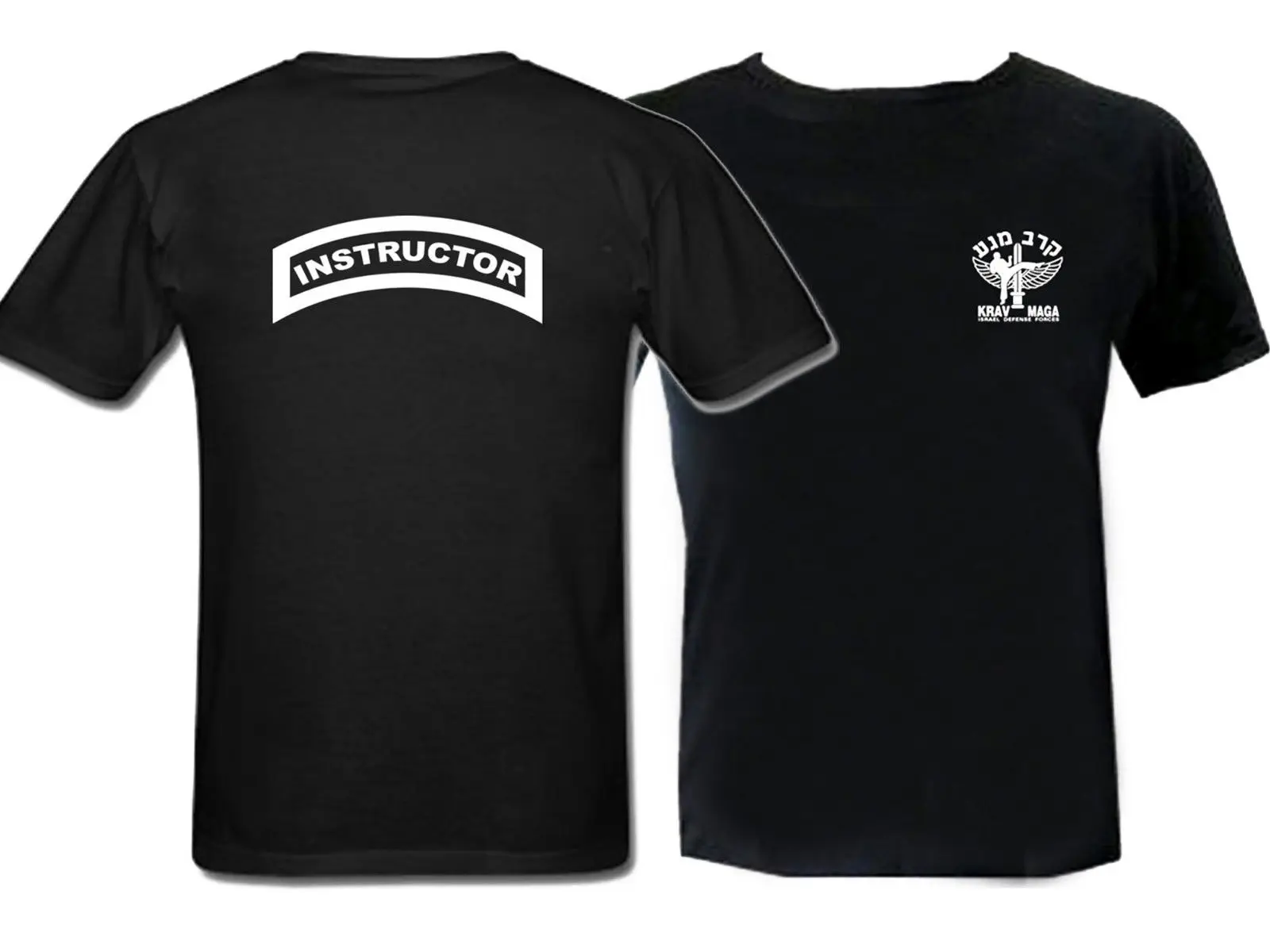 

2019 Krav Maga Instructor Front & Back print customized black t-shirt
