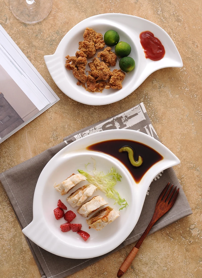 Dessert plates cute ceramics creative steak Chinese dumplings snacks western salad dishes tapas | Дом и сад