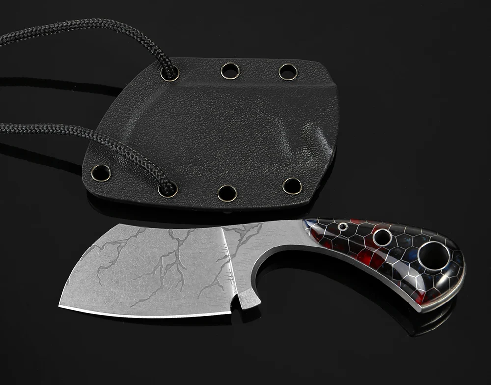 KKWOLF Открытый самообороны ожерелье ключ карманный нож Портативный мини прямой