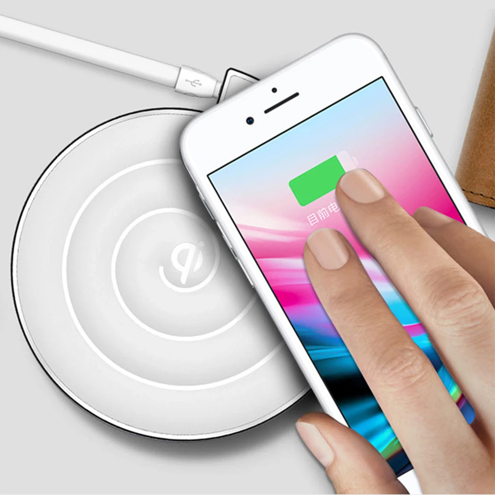 Улитки быстро QI 10 Вт Беспроводной зарядный коврик для iPhone X 8 XS макс USB зарядки Mad