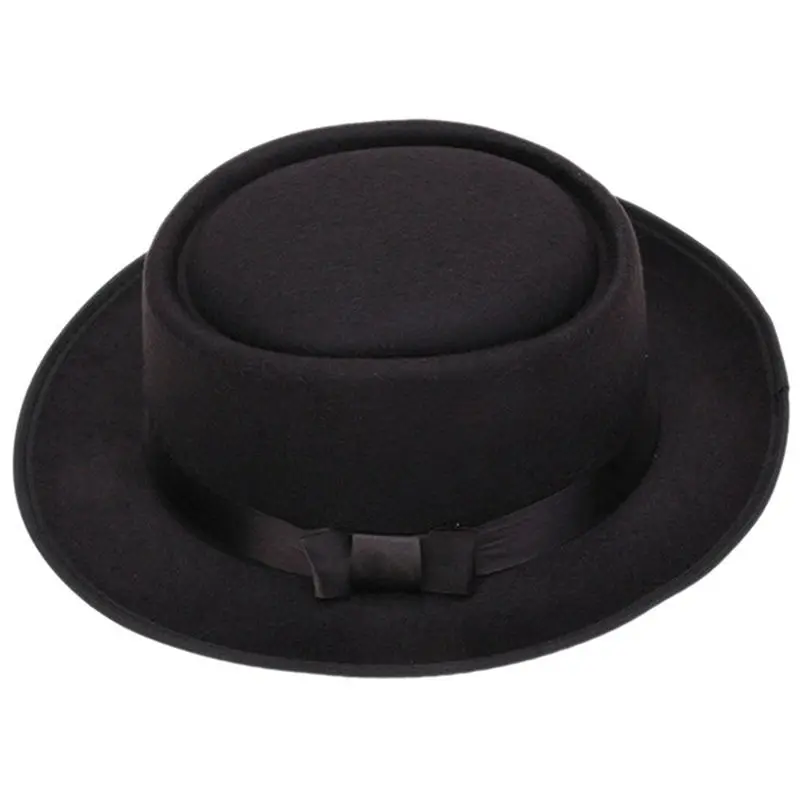 Женские и мужские крутые классические джазовые шляпы головные уборы с бантом