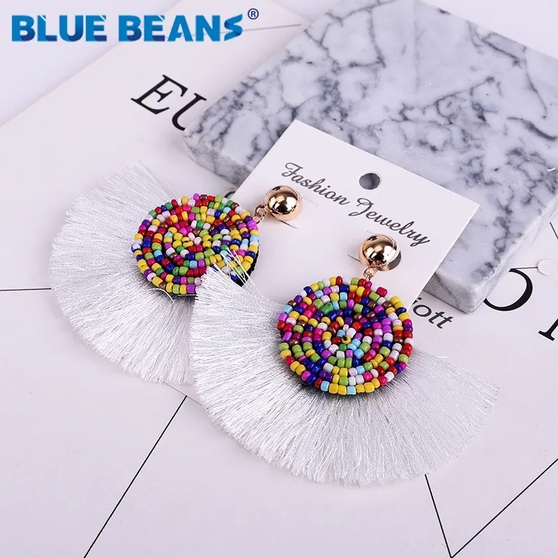 17 Серьги для женщин с кисточками Aretes De Mujer панковские висячие серьги большие серьги в богемном стиле оптом модные ювелирные изделия в минималистическом стиле cc - Окраска металла: 17
