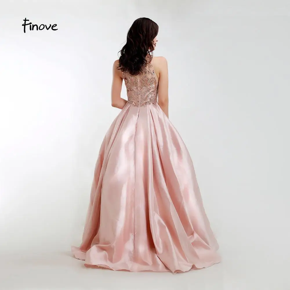 Finove Роскошные платья цвета шампань для выпускного вечера 2020 Robe de soiree с О образным
