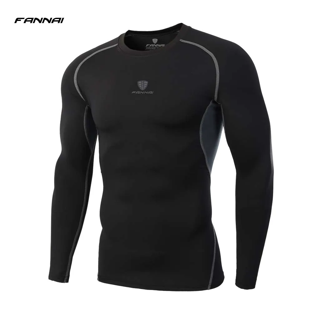 FN18C Long sleeve Дышащие летние мужские футболки для бега, для тренажерного зала, фитнеса, с коротким рукавом, свободная футболка, топы для тренировок, быстросохнущие, для тренировок, Джерси, спортивная одежда - Цвет: FN18C Long sleeve