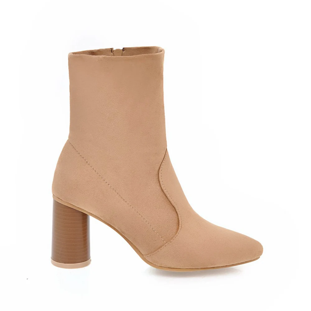 Женские ботинки носки с острым носком на Высоком толстом каблуке|fashion boots|fashion women